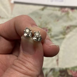 Small diamond 💎 earrings - sterling silver 925